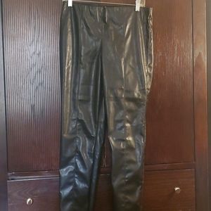 Never worn faux leather skinny leggings